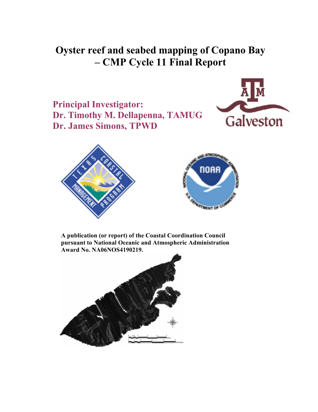 Oyster Reef and Seabed Mapping of Copano Bay – CMP Cycle 11 Final Report