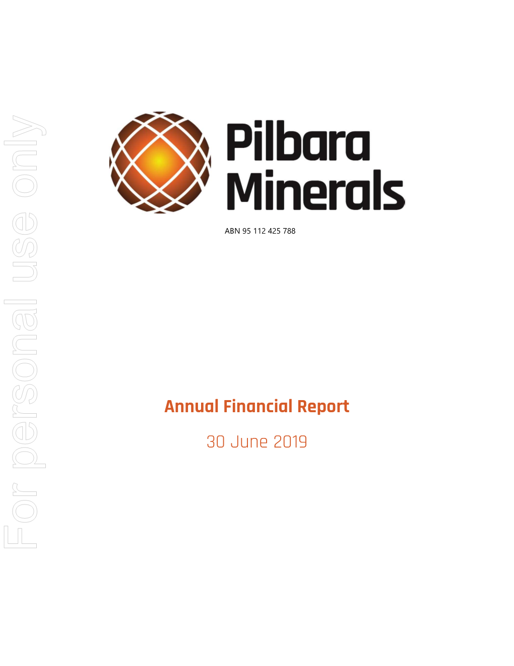 Annual Financial Report 30 June 2019