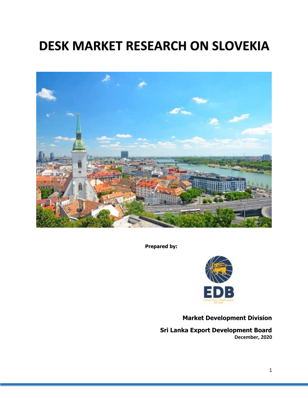 Desk Market Research on Slovekia