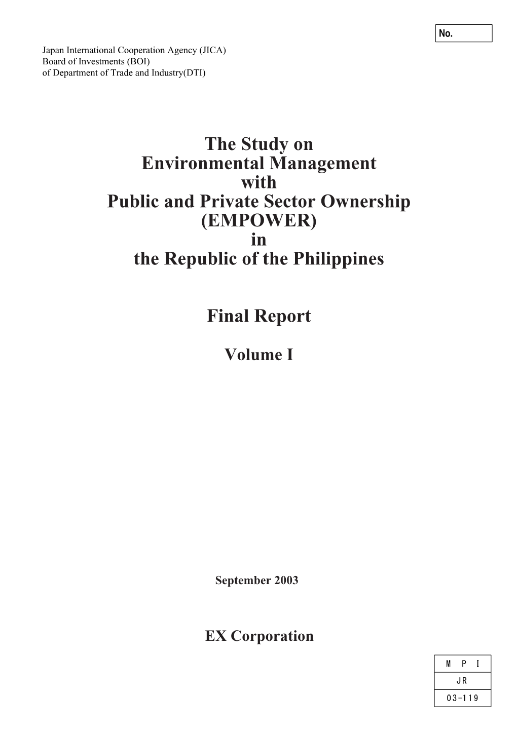 (EMPOWER) in the Republic of the Philippines Fina