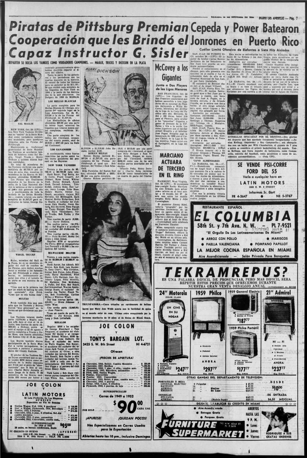 EL COLUMBIA Dos Medias Partes ($4,379,- En Fairmont Theater