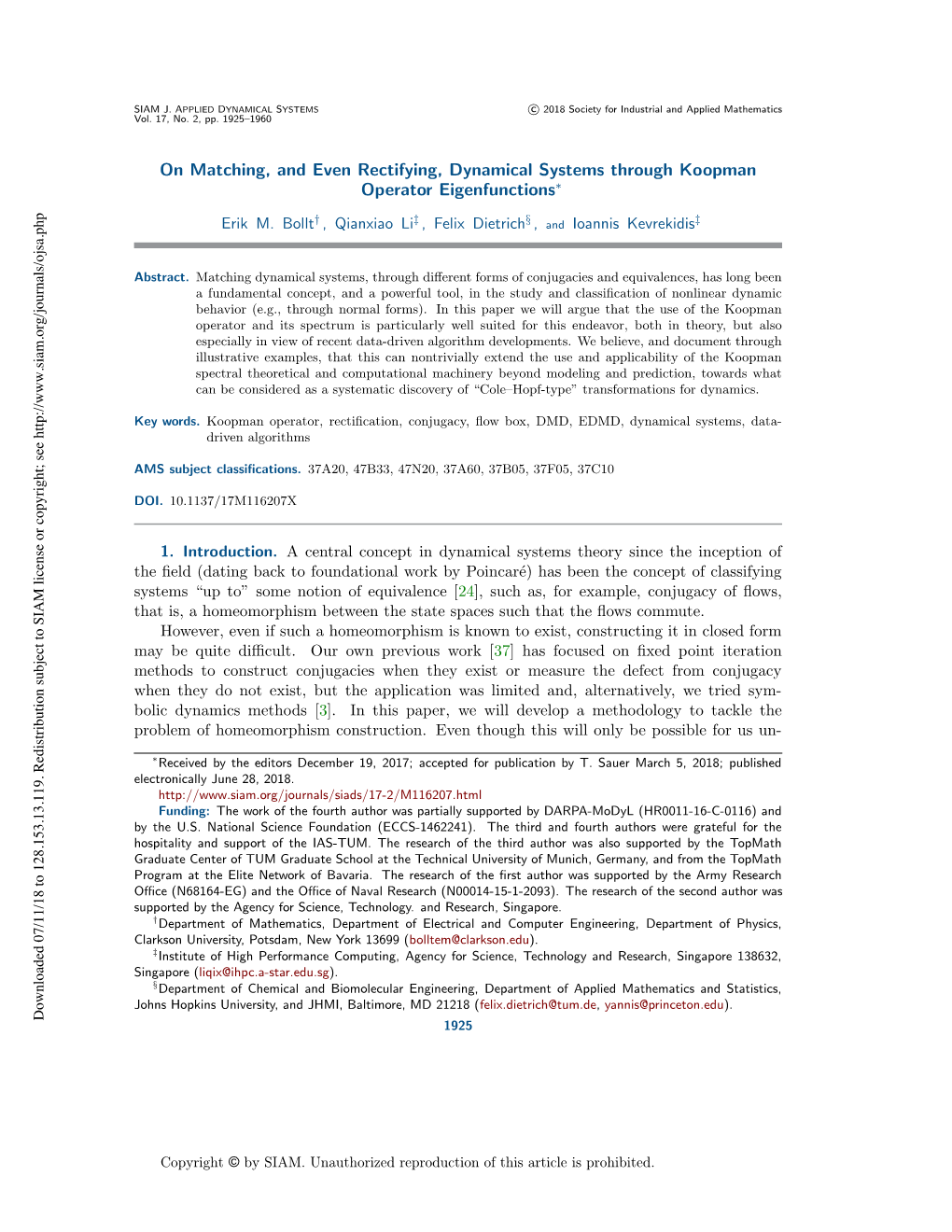 On Matching, and Even Rectifying, Dynamical Systems Through Koopman Operator Eigenfunctions ⇤