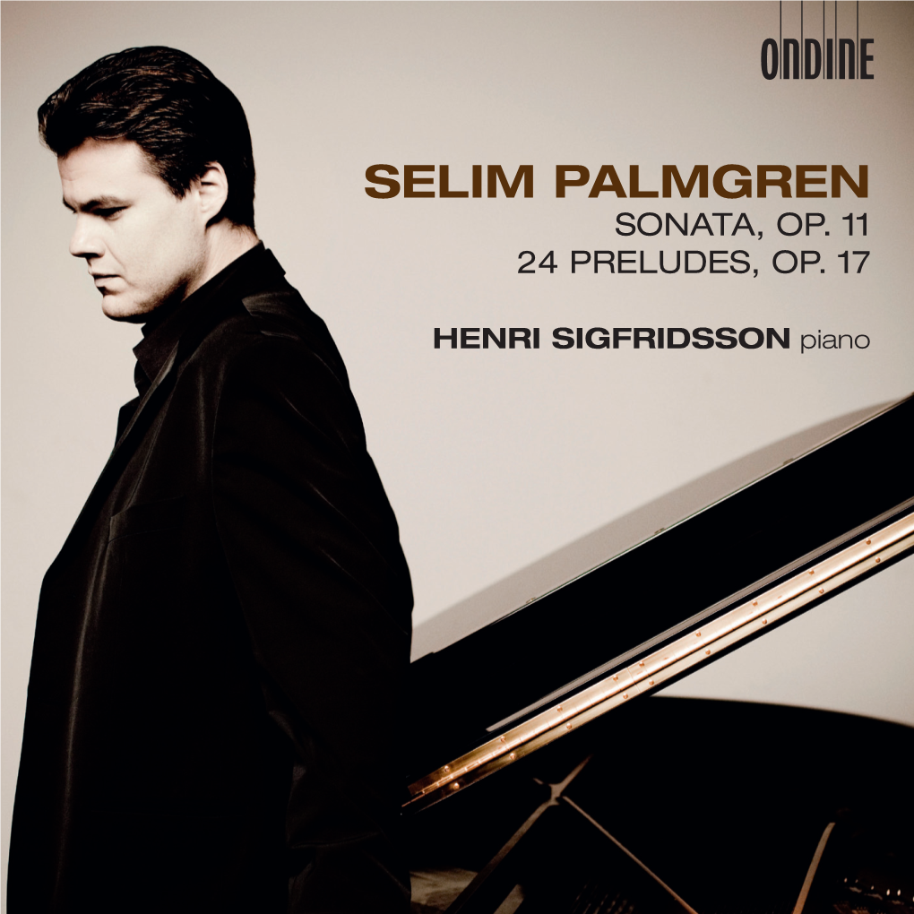 SELIM PALMGREN Sonata, Op