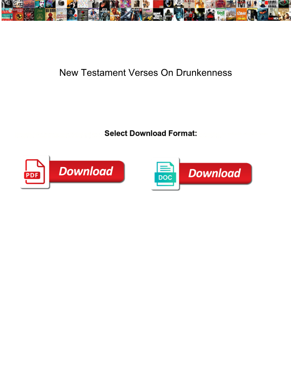New Testament Verses on Drunkenness