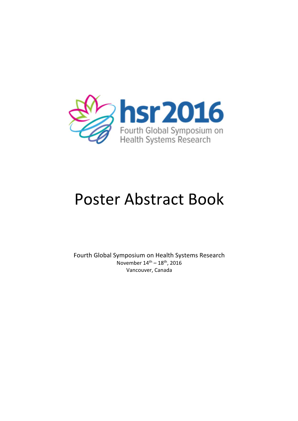 Poster Abstract Book