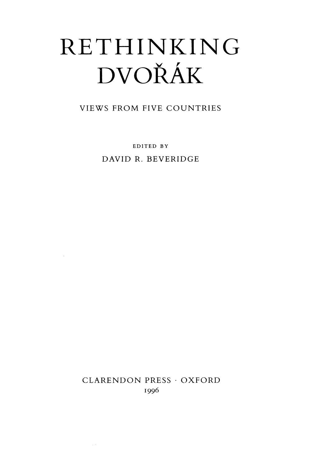 Dvořák's Eighth Symphony: a Response to Tchaikovsky?