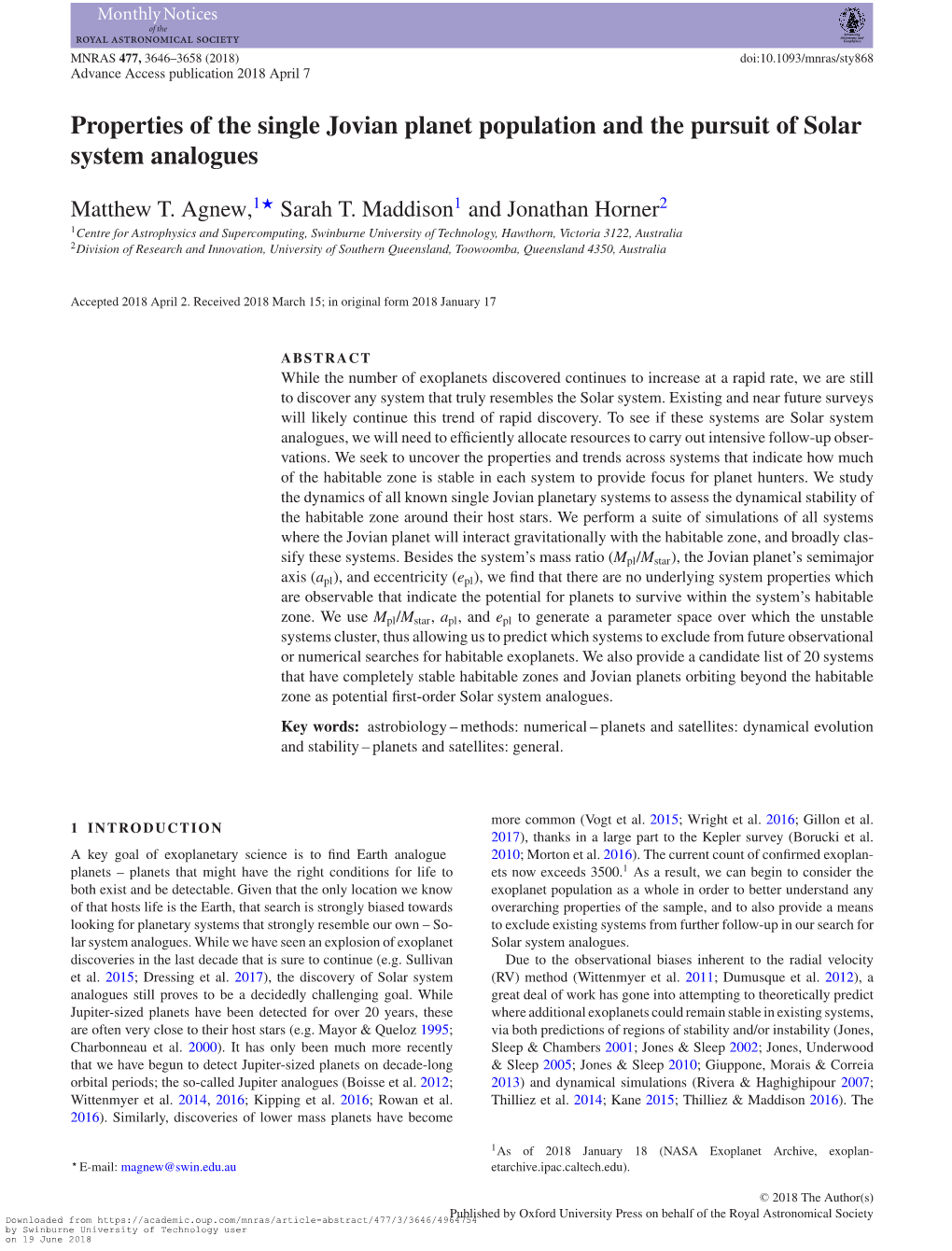 Properties of the Single Jovian Planet Population and the Pursuit of Solar System Analogues