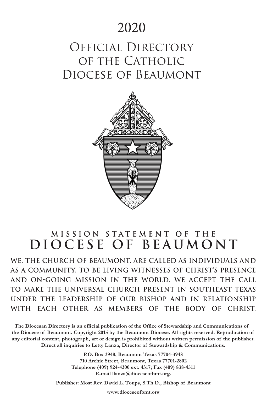 Official Directory of the Catholic Diocese of Beaumont