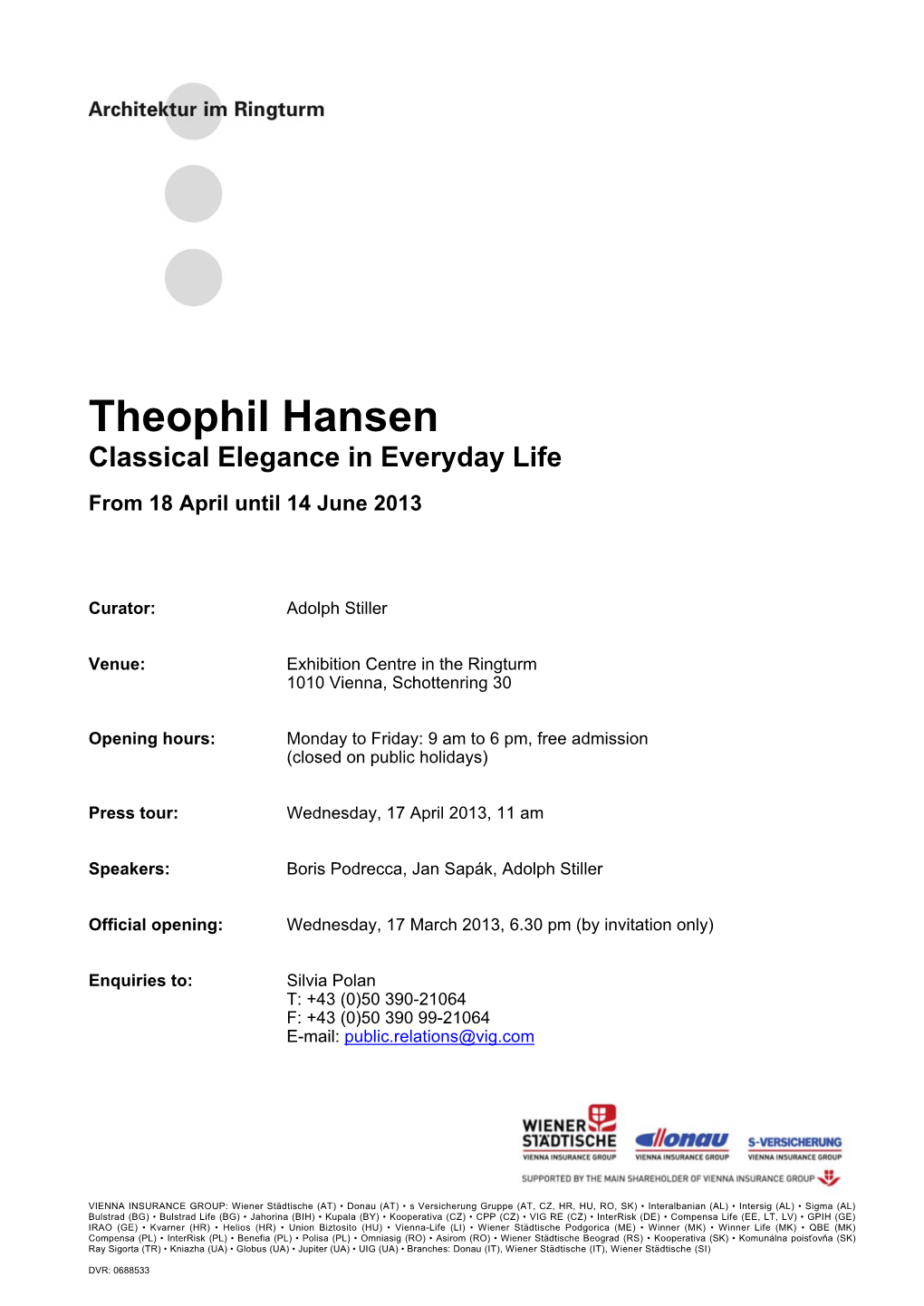 Theophil Hansen Classical Elegance in Everyday Life