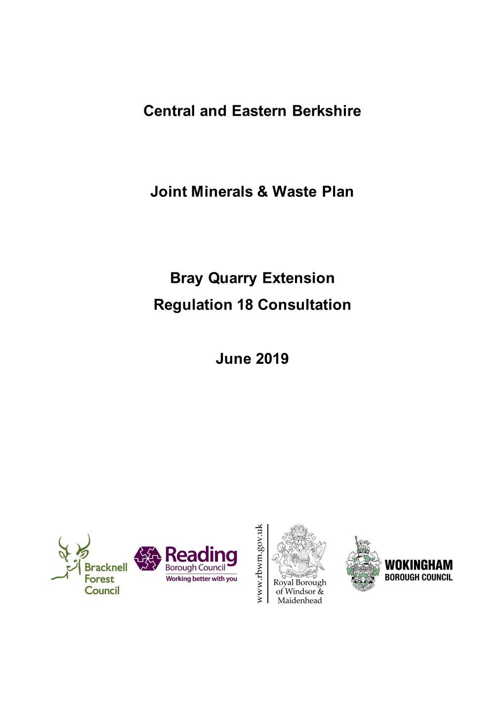 JCEB Bray Quarry Regulation 18 Consultation Document May 2019