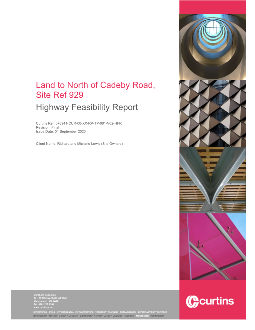 Land to North of Cadeby Road, Site Ref 929 Highway Feasibility Report