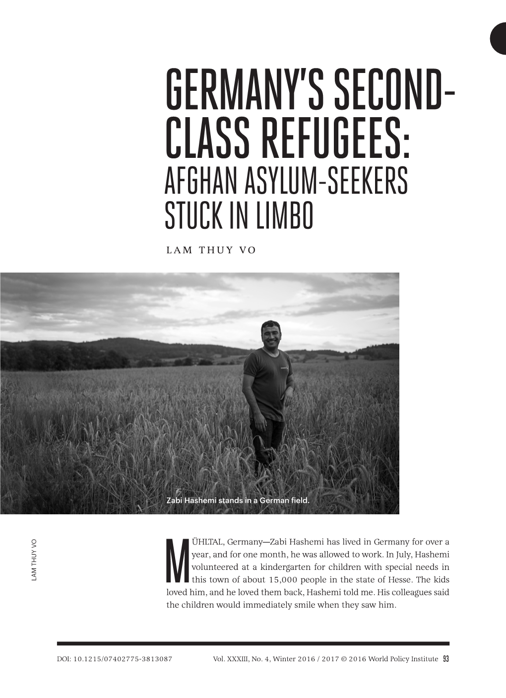 Class Refugees: Afghan Asylum-Seekers Stuck in Limbo