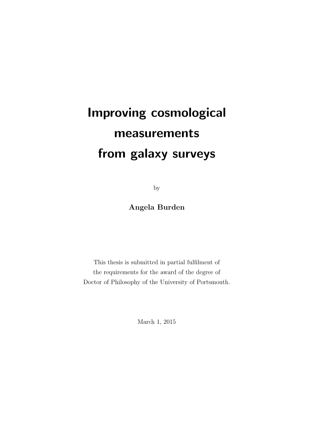 Improving Cosmological Measurements from Galaxy Surveys