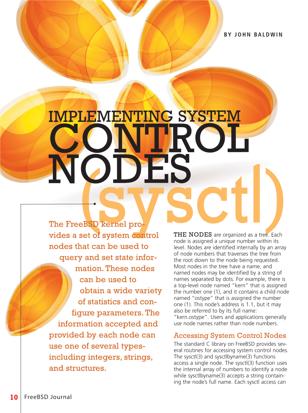 Implementing System Control Nodes (Sysctl)