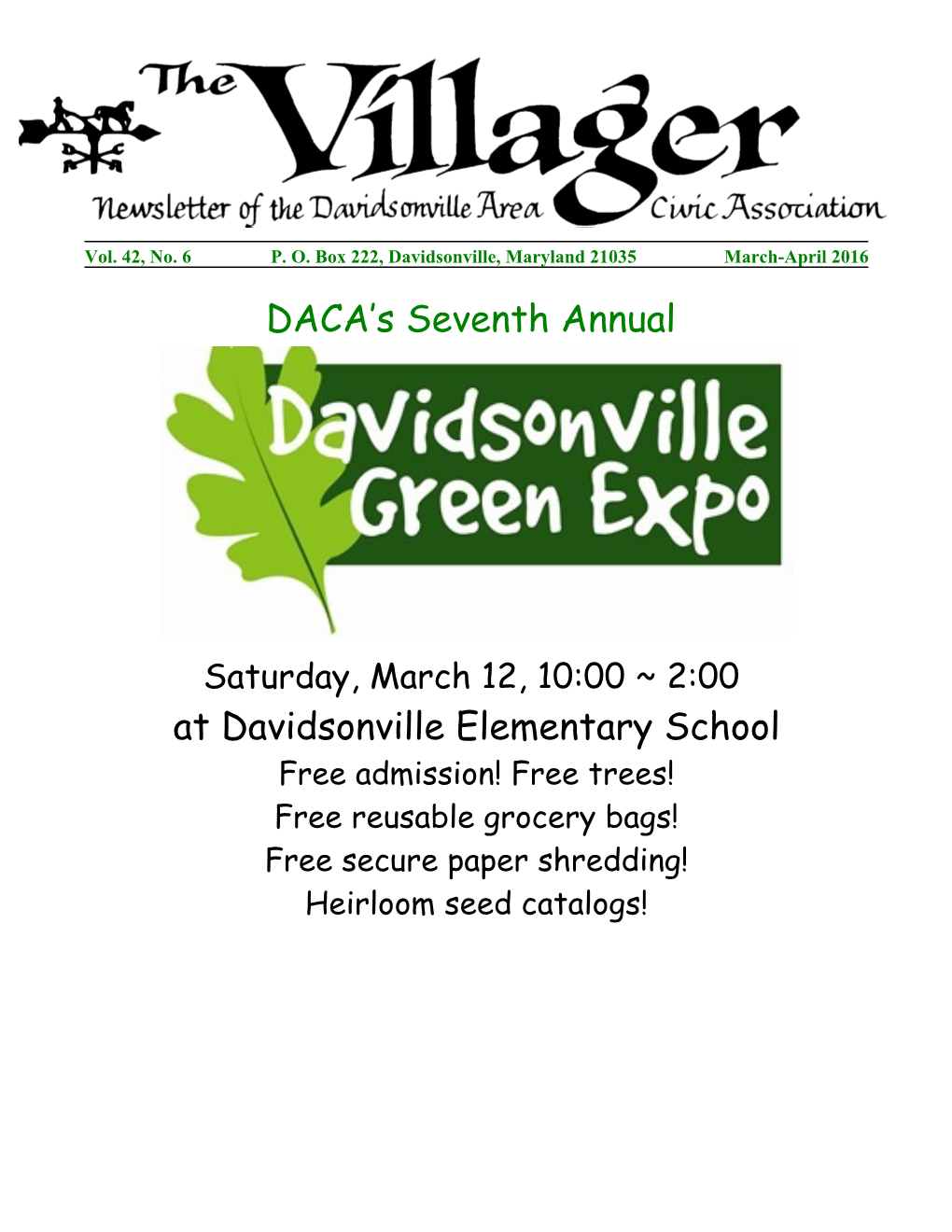 DACA's Seventh Annual at Davidsonville Elementary School