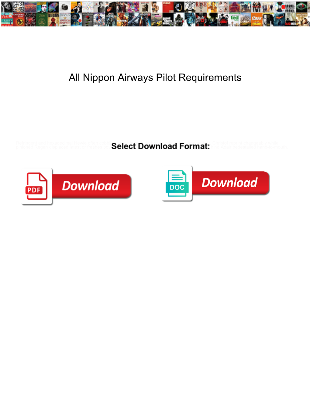 All Nippon Airways Pilot Requirements