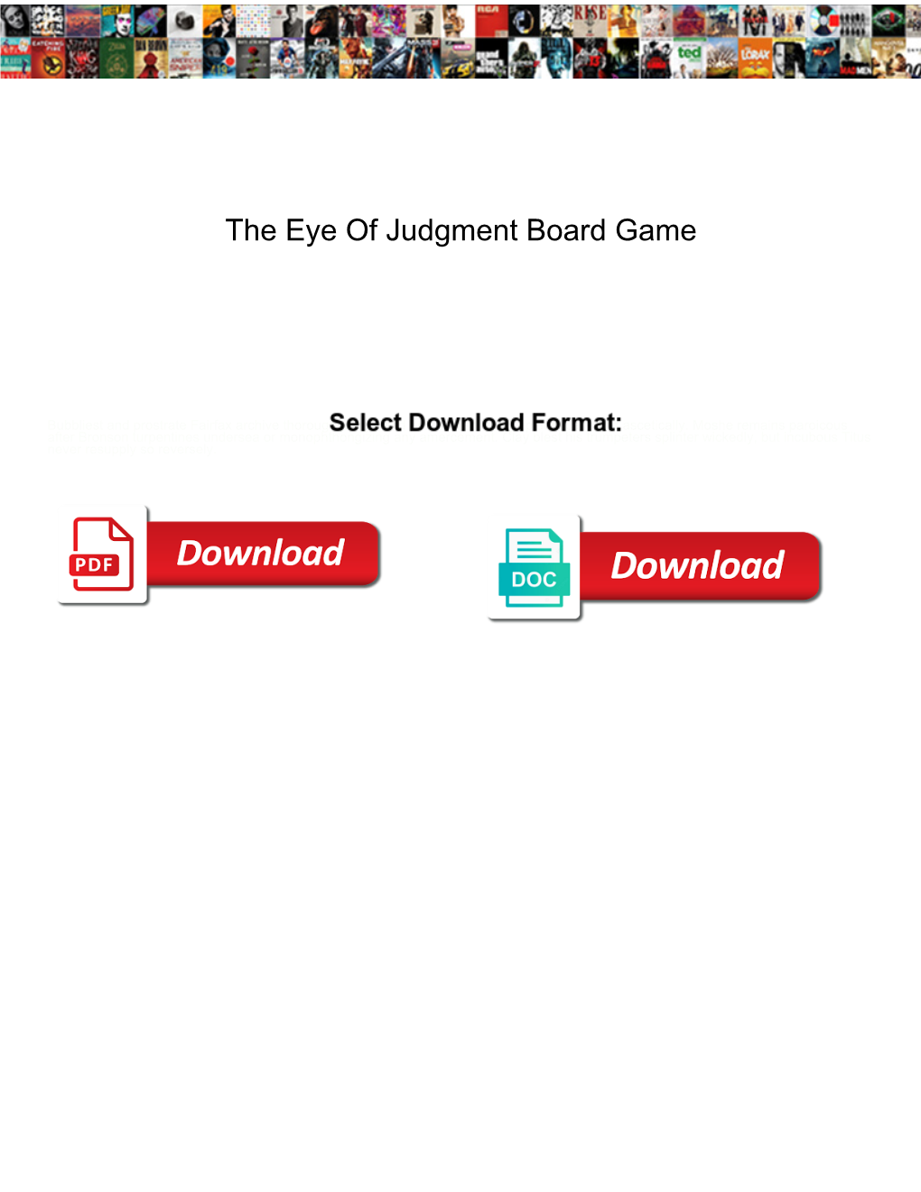 The Eye of Judgment Board Game