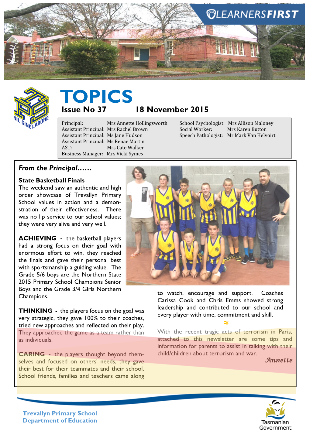 TOPICS Issue No 37 18 November 2015