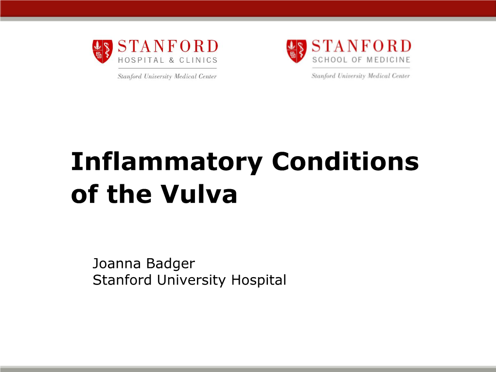 Inflammatory Conditions of the Vulva