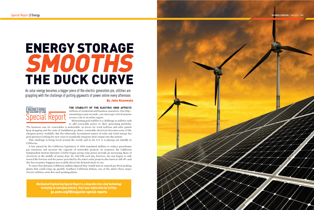 Energy Storage the Duck Curve