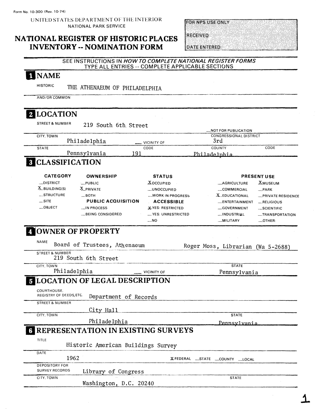 Nomination Form Name