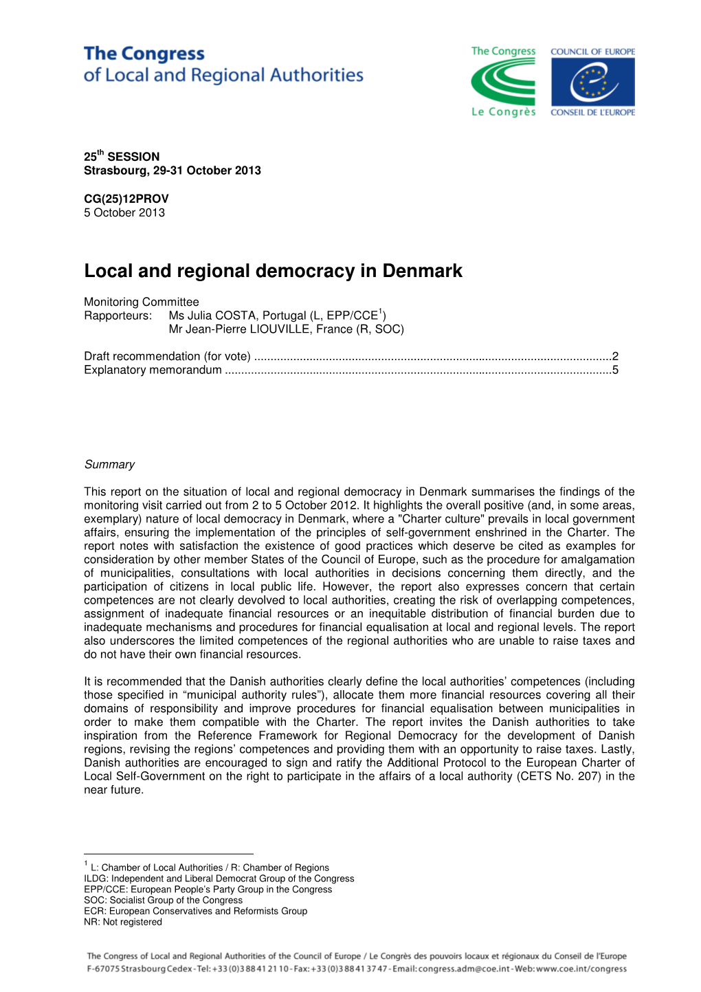 Local and Regional Democracy in Denmark