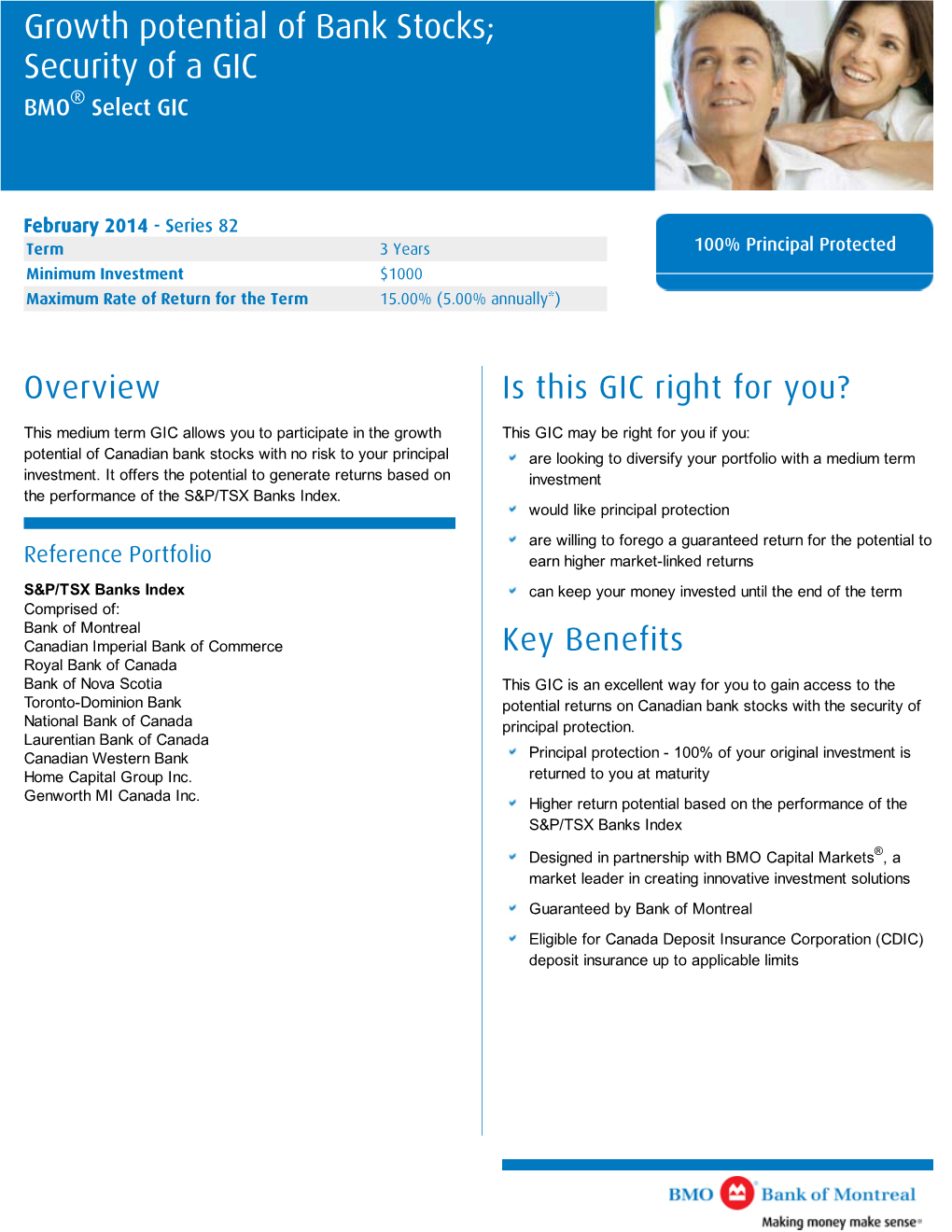 BMO Select GIC Reference Portfolio