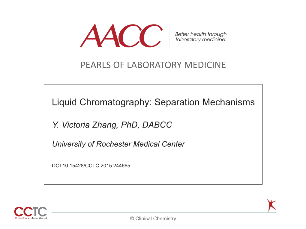 Basics of Liquid Chromatography for Clinical LC/MS/MS