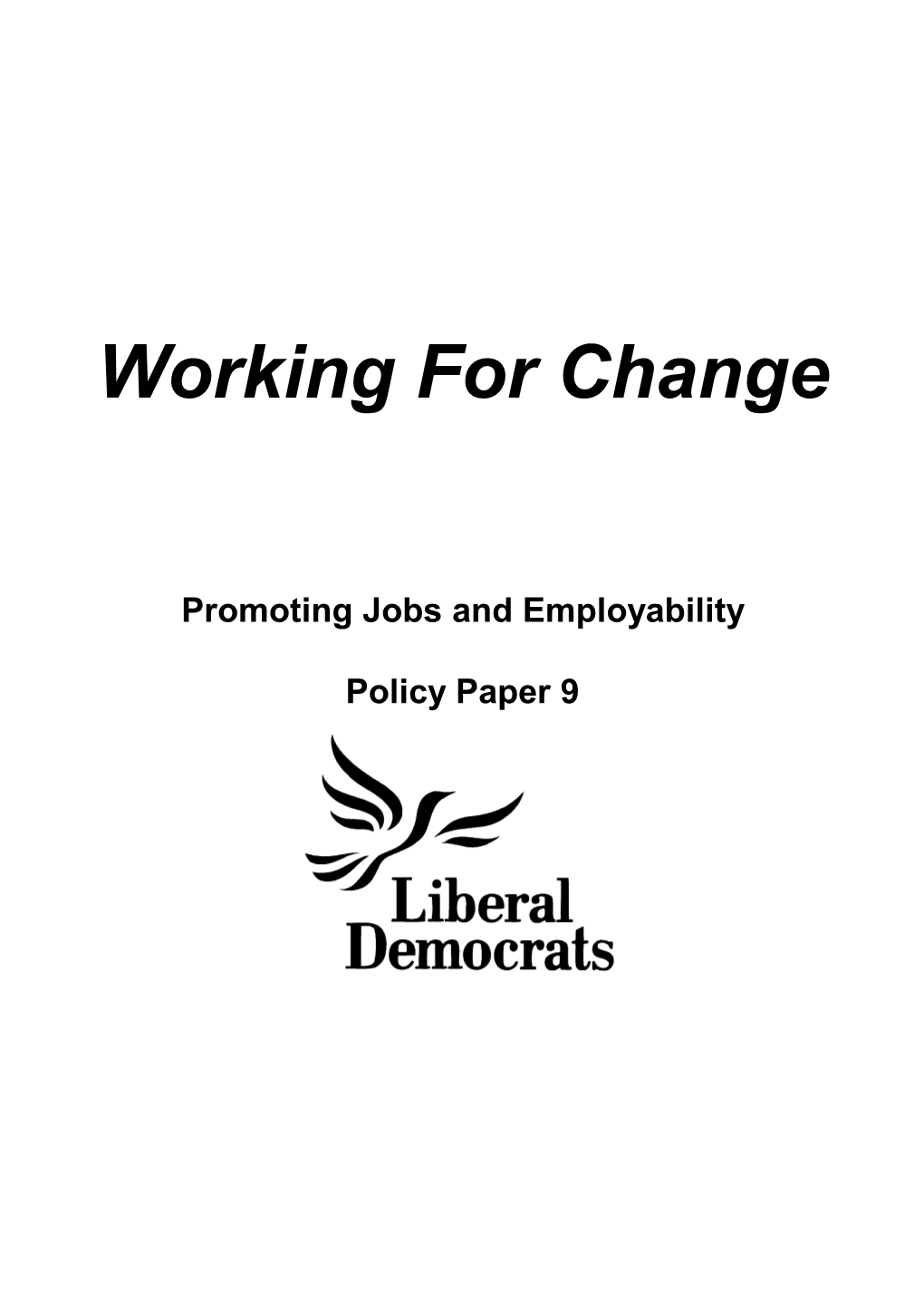 9. Working for Change