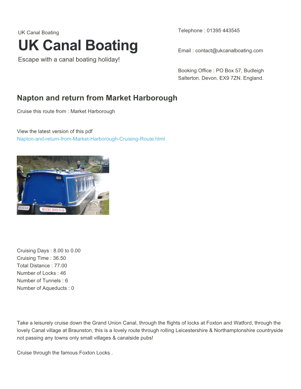Napton and Return from Market Harborough | UK Canal Boating