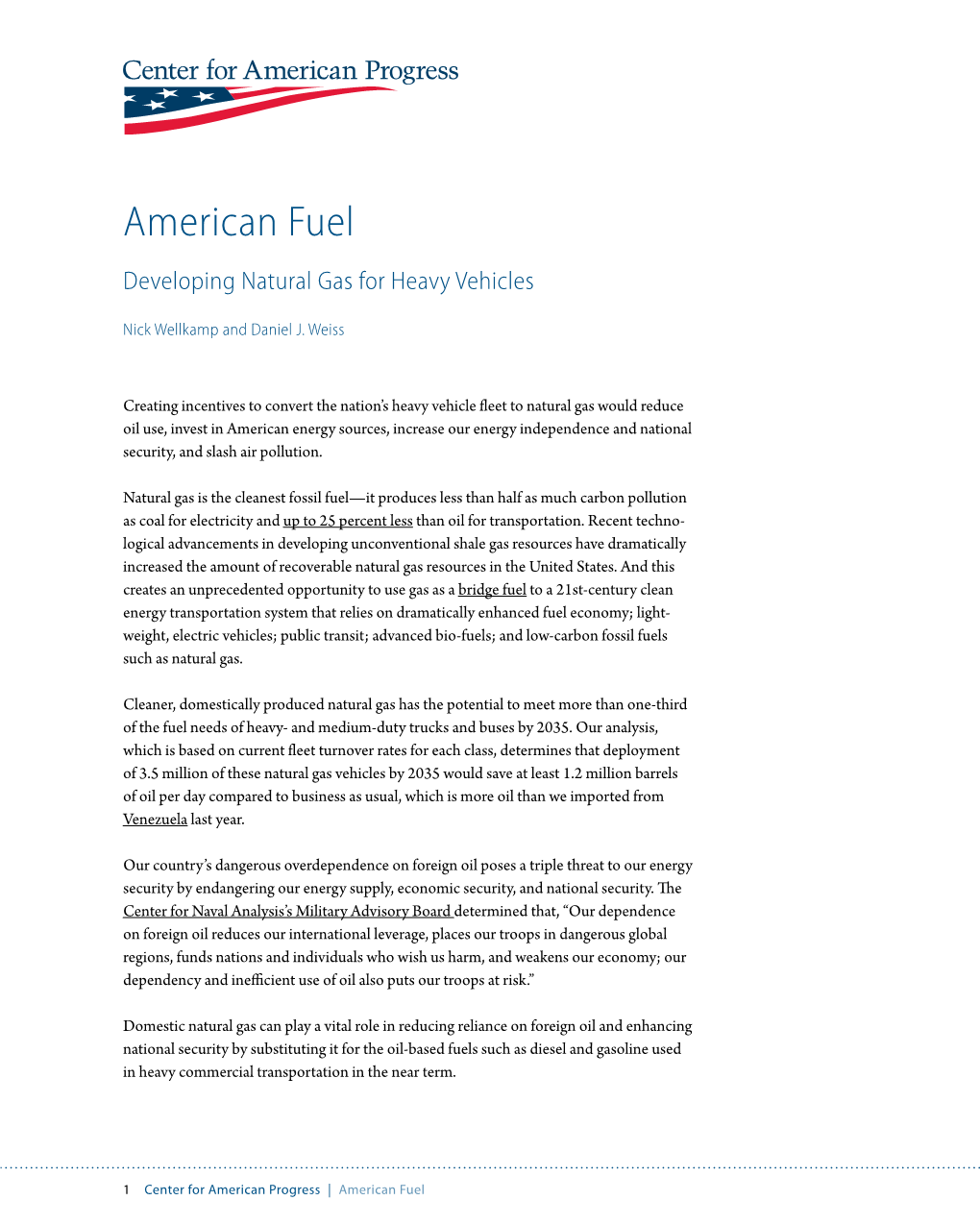 American Fuel Developing Natural Gas for Heavy Vehicles