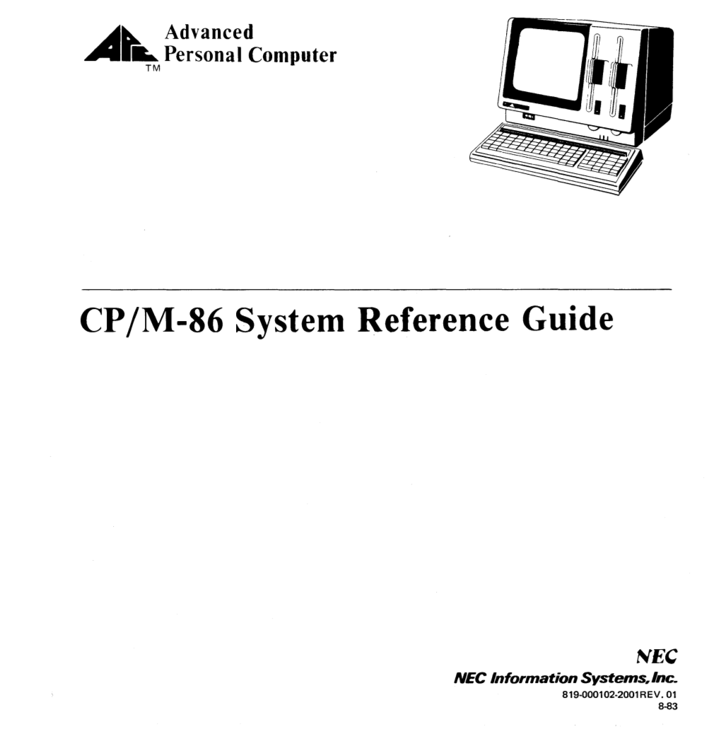 CP/M-86 System Reference Guide