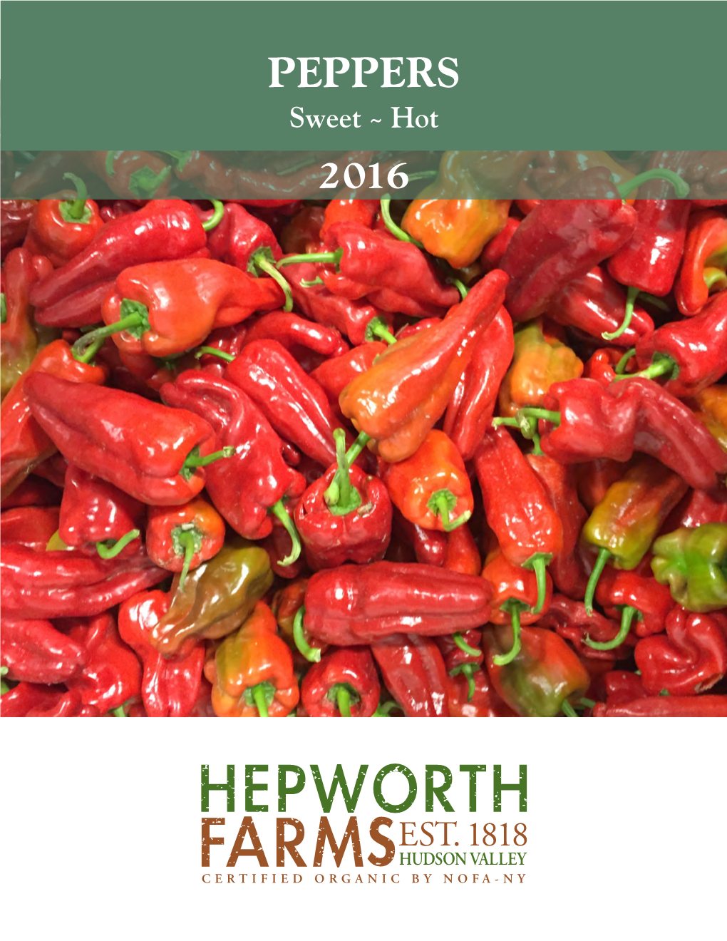 PEPPERS Sweet ~ Hot 2016