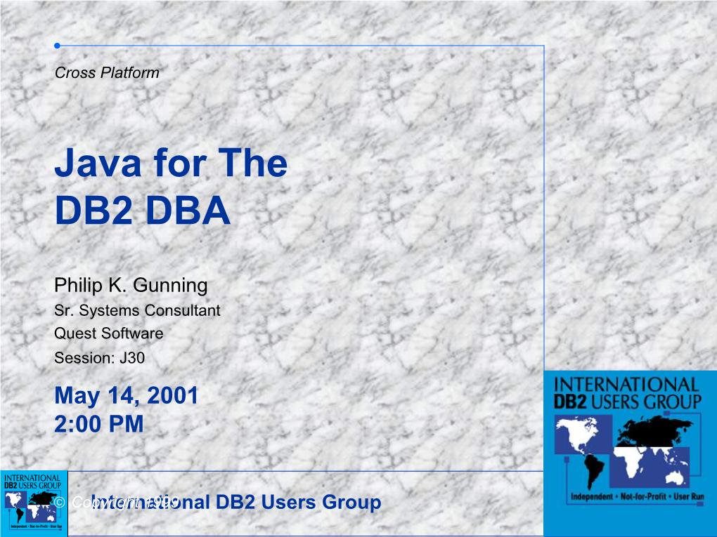 Java for the DB2 DBA