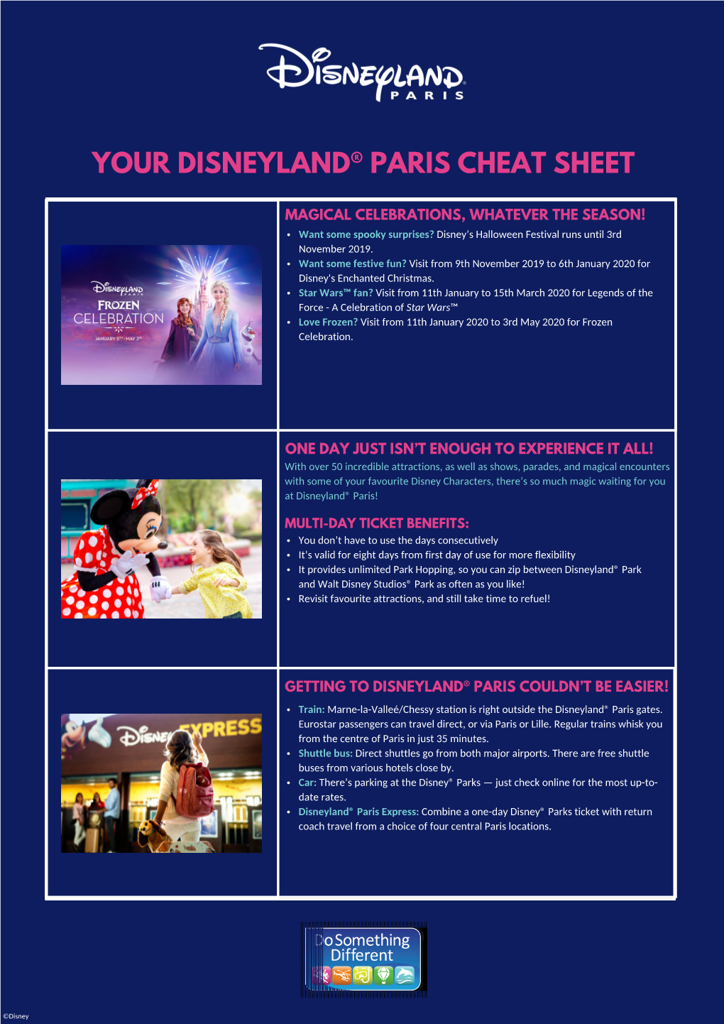 Disneyland Paris Cheat Sheet