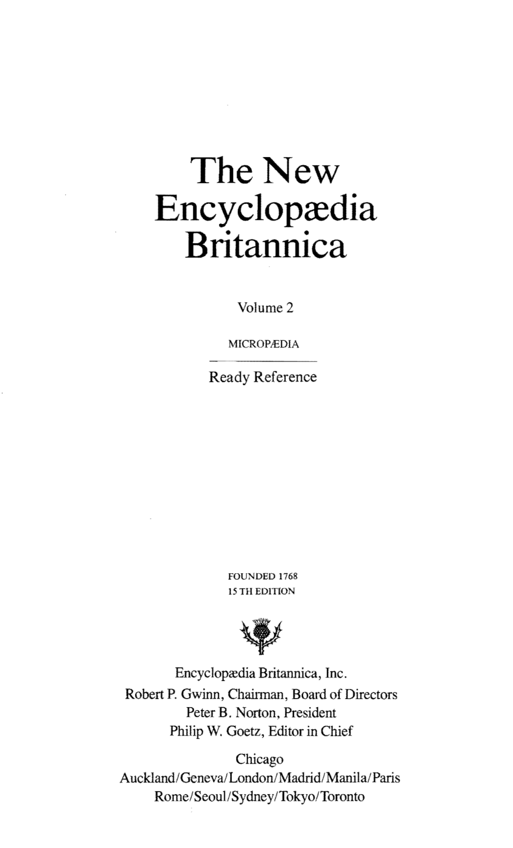 The New Encyclopredia Britannica