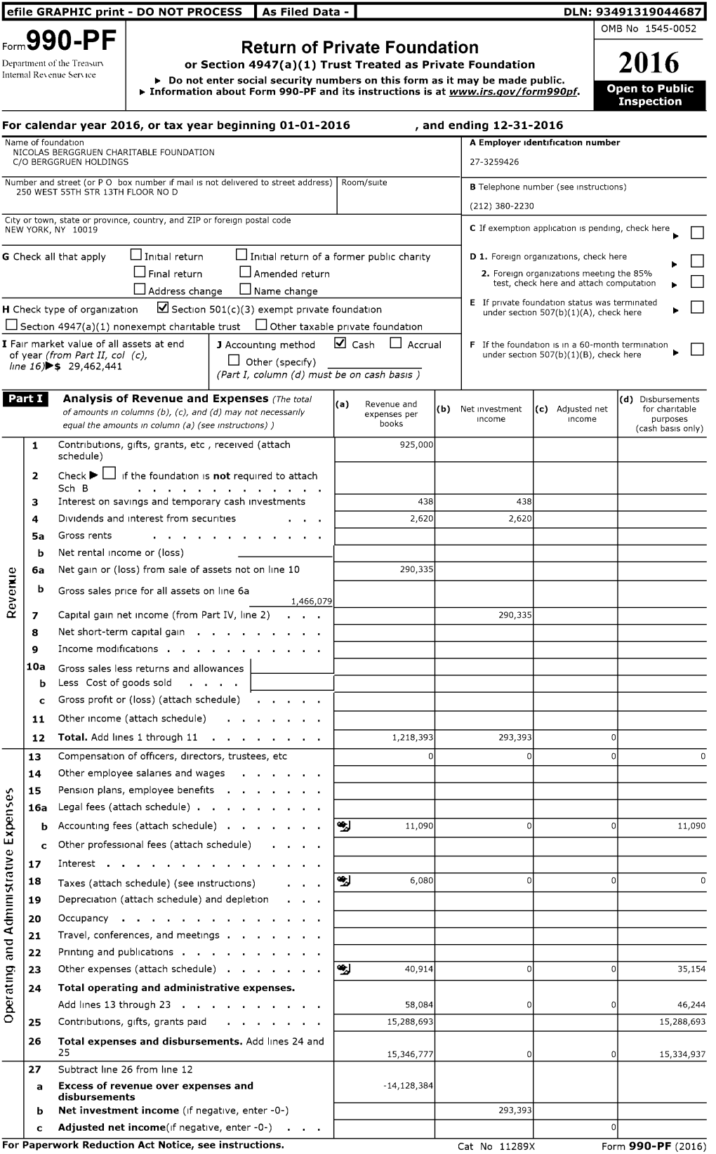 2016 Internal Rev Enue Ser Ice ► Do Not Enter Social Security Numbers on This Form As It May Be Made Public