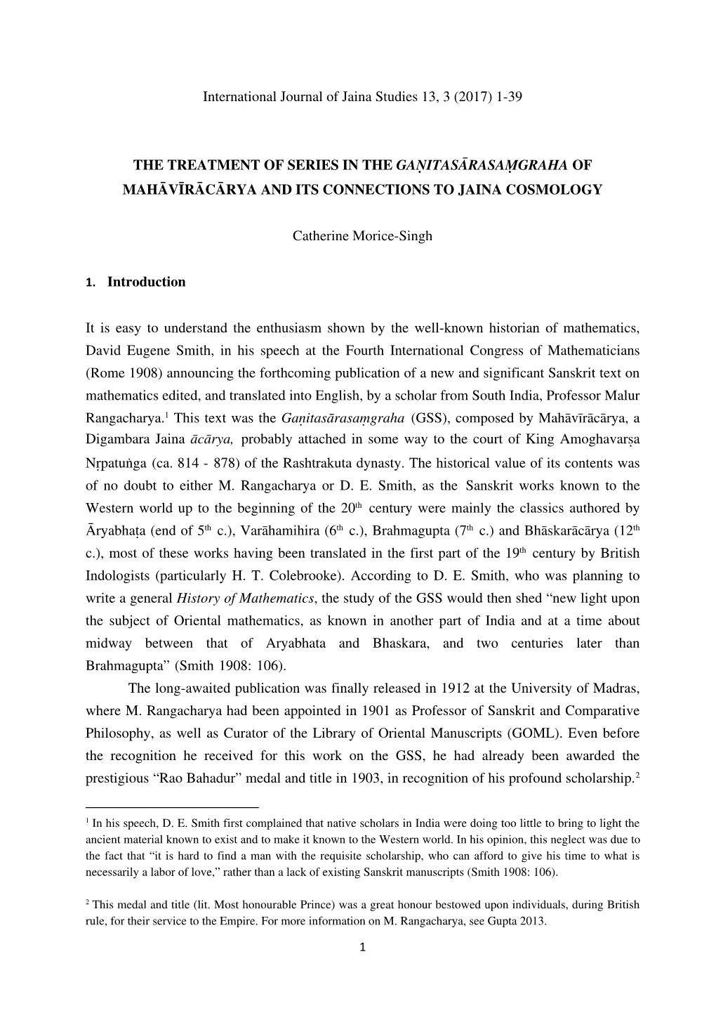International Journal of Jaina Studies 13, 3 (2017) 1-39