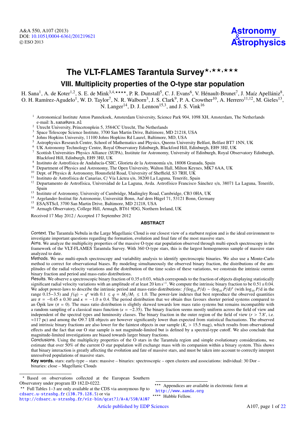 The VLT-FLAMES Tarantula Survey ⋆⋆⋆⋆⋆⋆