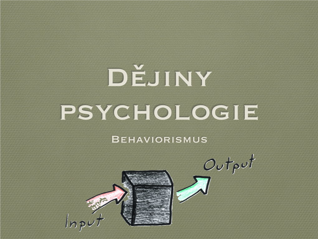 Behaviorismus Behaviorismus
