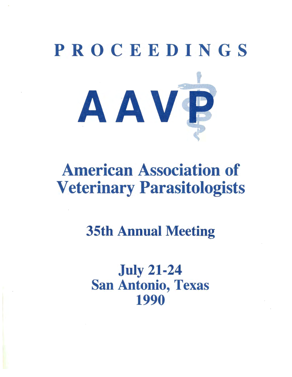 AAVP 1990 Annual Meeting Proceedings