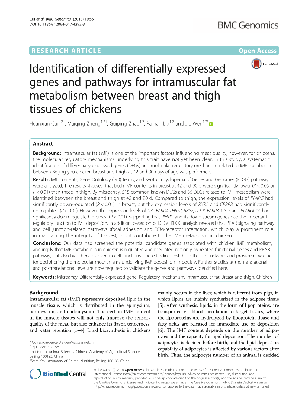 Identification of Differentially Expressed Genes