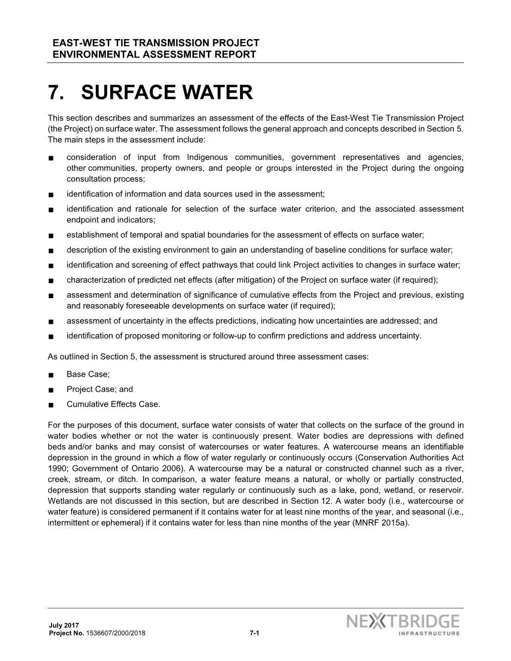 7. Surface Water