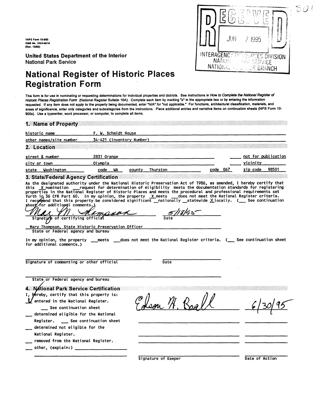 National Register of Historic Places Registration Form