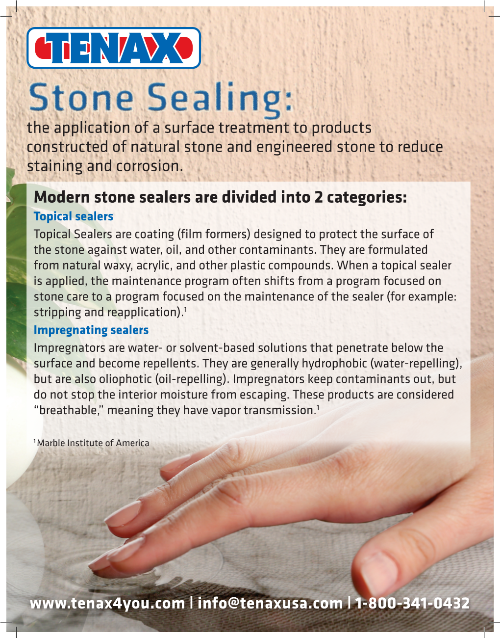 Modern Stone Sealers Are Divided Into 2 Categories