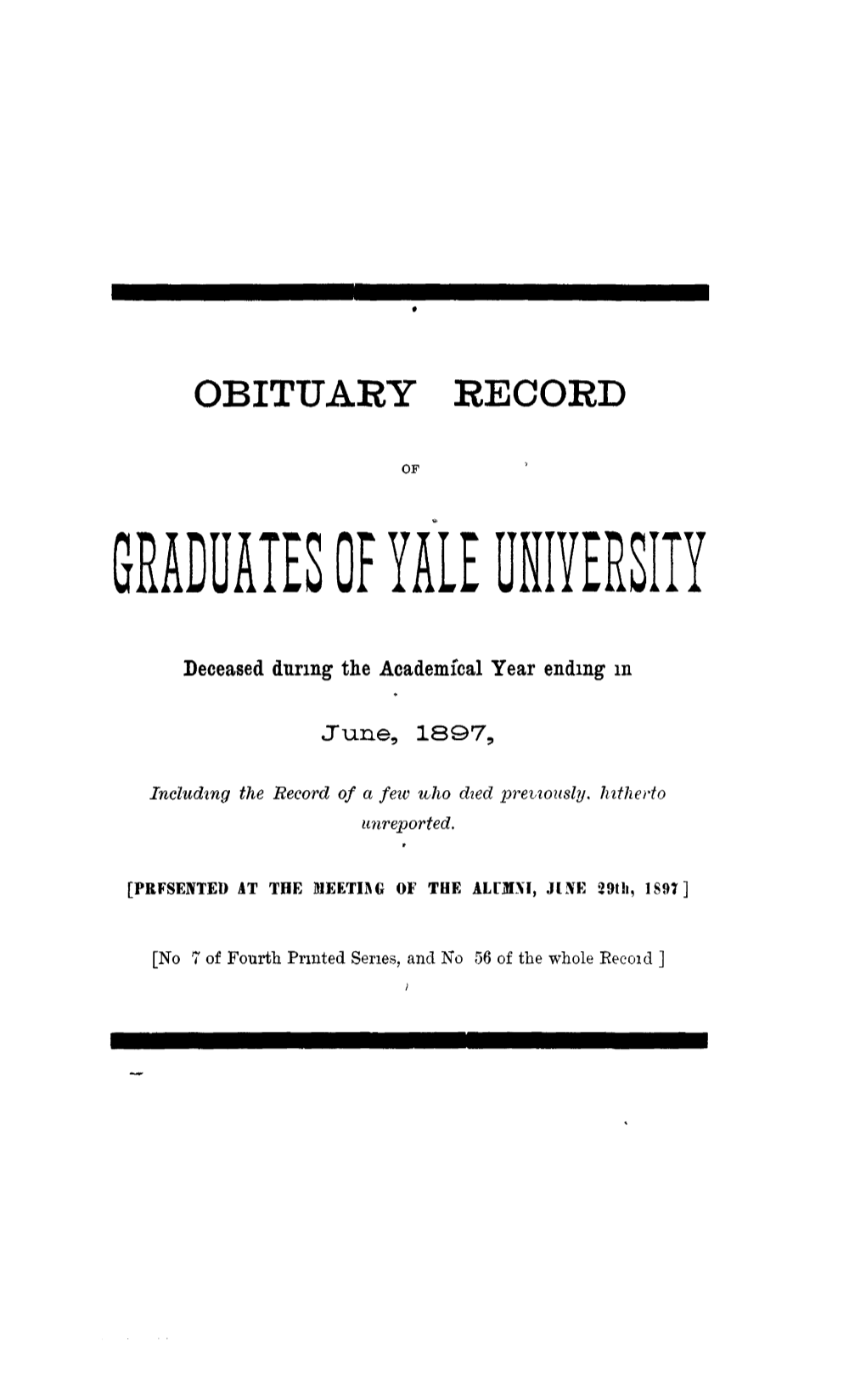 1896-1897 Obituary Record of Graduates of Yale University