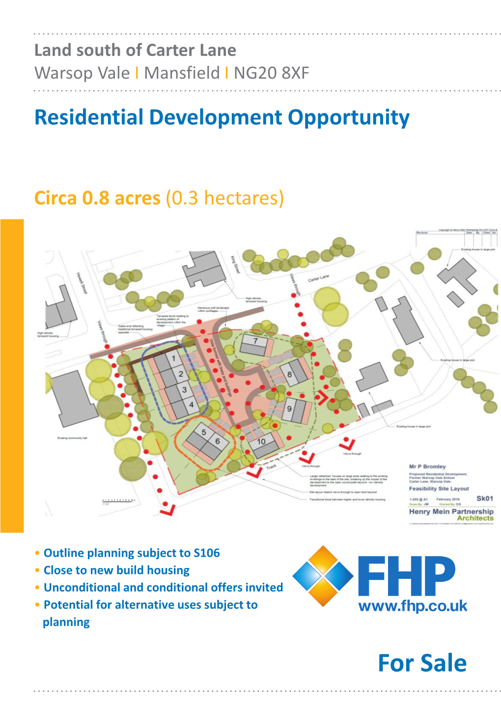 Land South of Carter Lane Warsop Vale I Mansfield I NG20 8XF Residential Development Opportunity