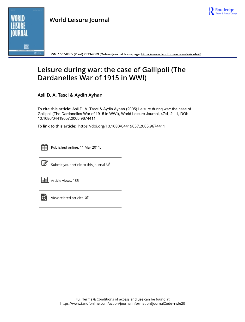 The Case of Gallipoli (The Dardanelles War of 1915 in WWI)