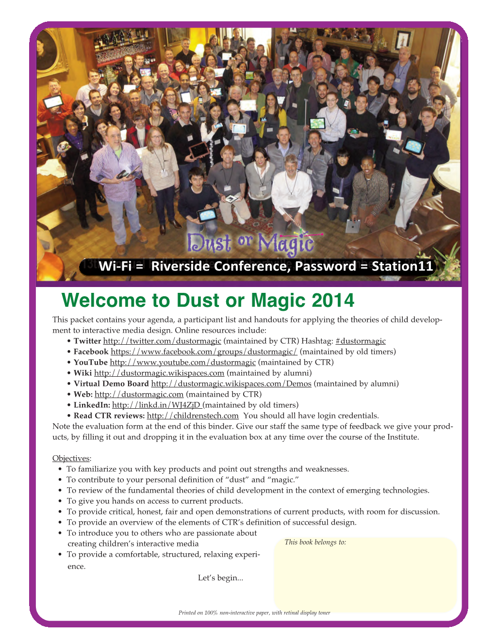 Welcome to Dust Or Magic 2014
