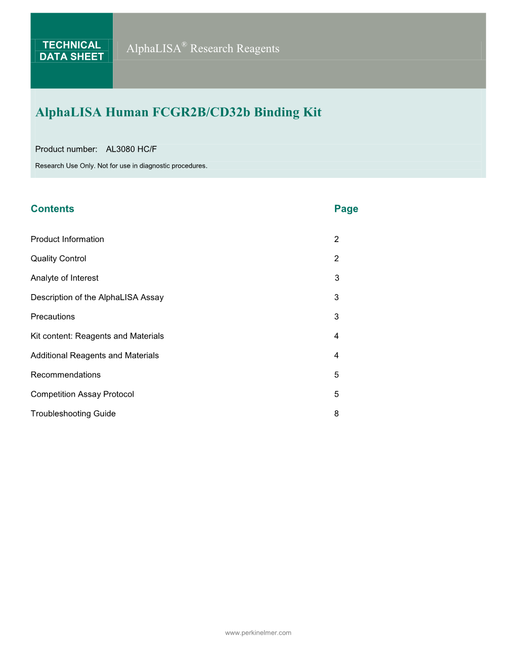 Alphalisa Human FCGR2B/Cd32b Binding Kit